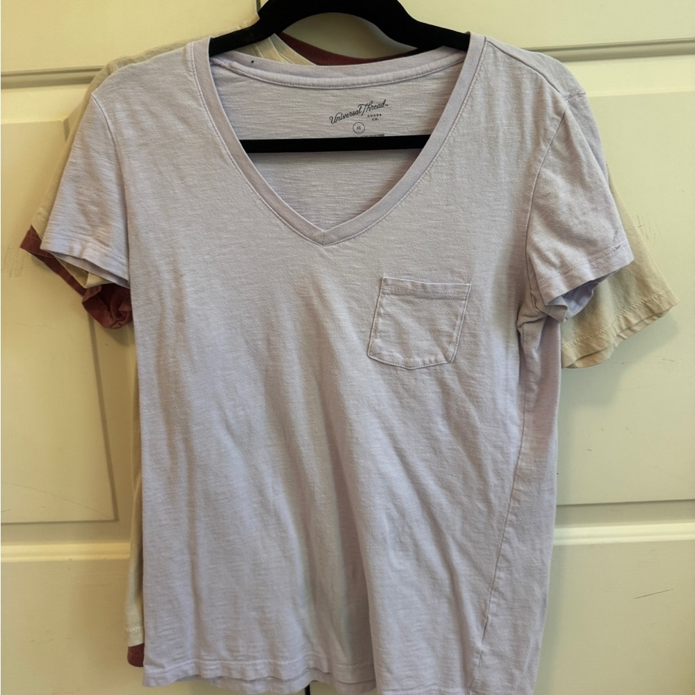 Universal Thread Gray Fitted Short Sleeve Tee